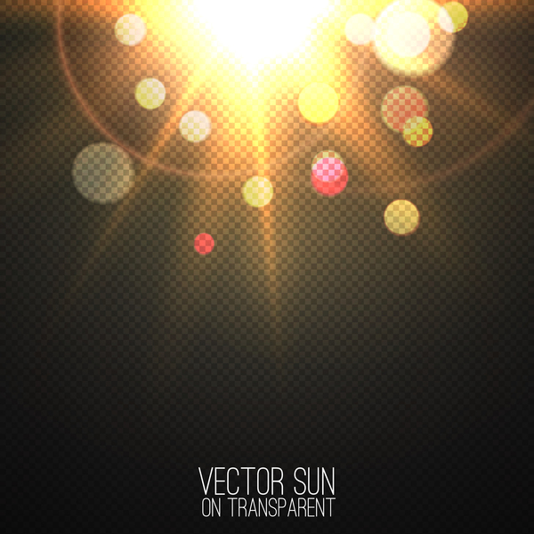 Sun light transparent illustration vector 13