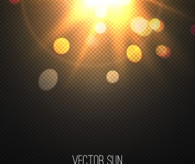 Sun light transparent illustration vector 14
