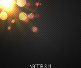 Sun light transparent illustration vector 16