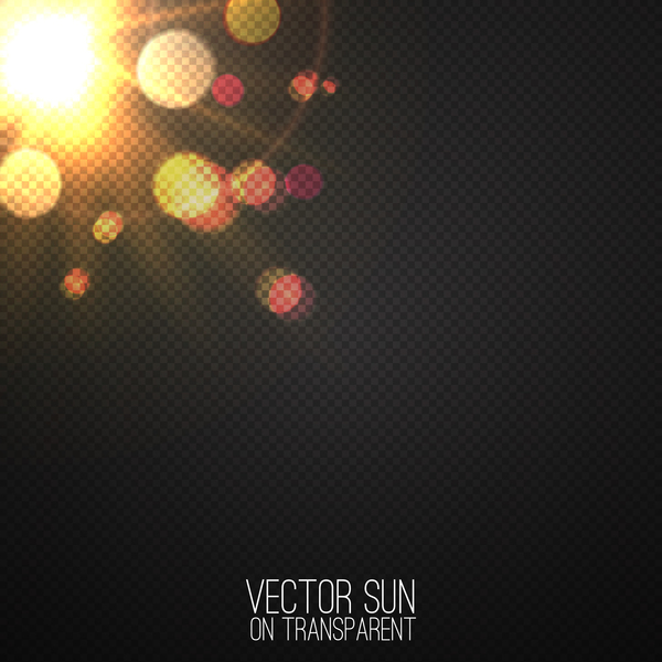 Sun light transparent illustration vector 16