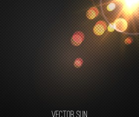 Sun light transparent illustration vector 17