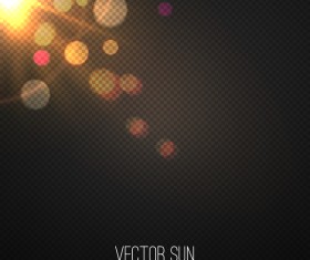 Sun light transparent illustration vector 18