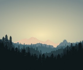 Sunset mountain views HD picture 05