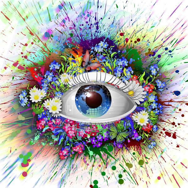 Surround the flowers around the eyes