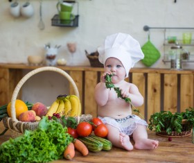 The cook costume Baby Stock Photo