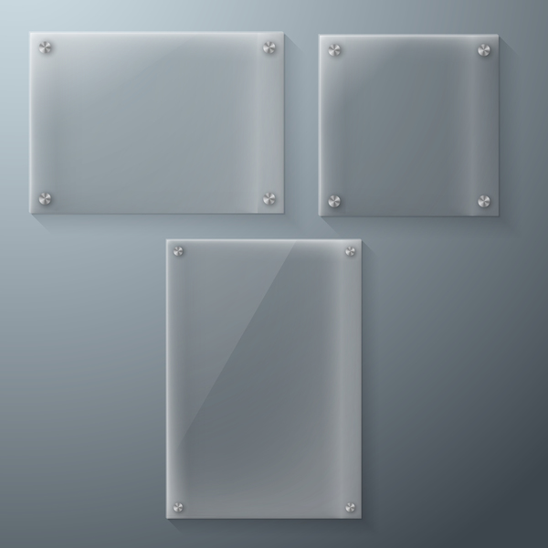 Transparent glass template vector material 02