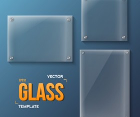 Transparent glass template vector material 04