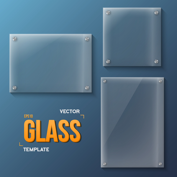 Transparent glass template vector material 04