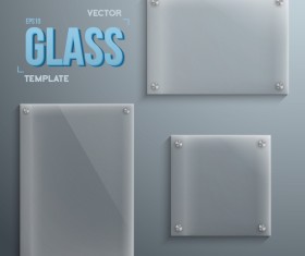 Transparent glass template vector material 05