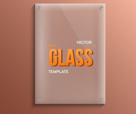 Transparent glass template vector material 07