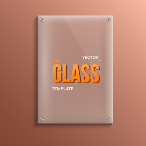 Transparent glass template vector material 07