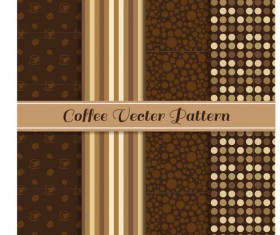 Vector coffee seamless pattern set 04