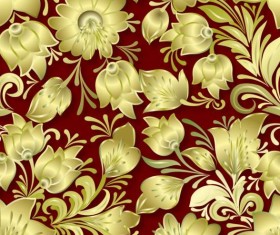 Vintage flower ornament pattern vectors set 01