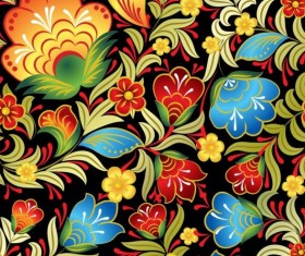 Vintage flower ornament pattern vectors set 05