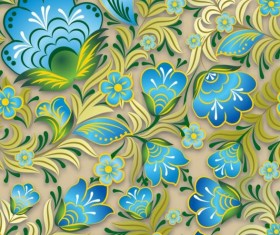 Vintage flower ornament pattern vectors set 06