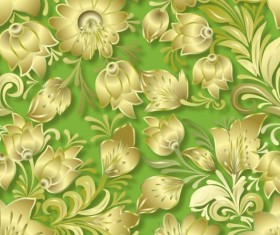 Vintage flower ornament pattern vectors set 07