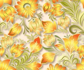 Vintage flower ornament pattern vectors set 08