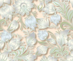 Vintage flower ornament pattern vectors set 09
