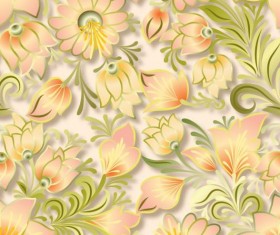 Vintage flower ornament pattern vectors set 14