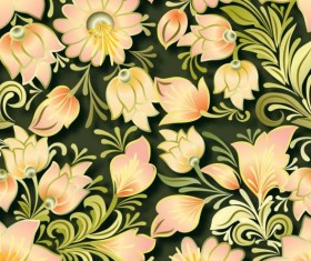 Vintage flower ornament pattern vectors set 15