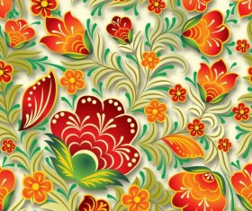 Vintage flower ornament pattern vectors set 17