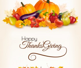 Vintage thanksgiving holiday background vectors
