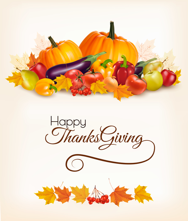 Vintage thanksgiving holiday background vectors