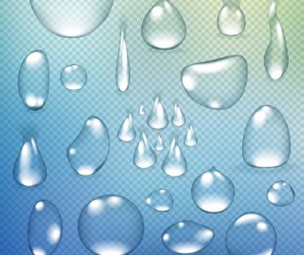 Water drop shapes vector illustration 01