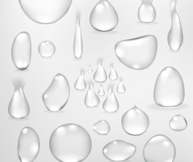 Water drop shapes vector illustration 02