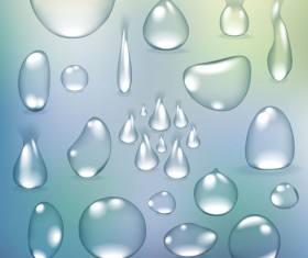 Water drop shapes vector illustration 03
