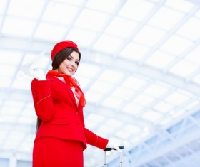 White ceiling under the hand of a paper airplane flight attendants Stock Photo