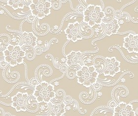 White lace pattern seamless vector