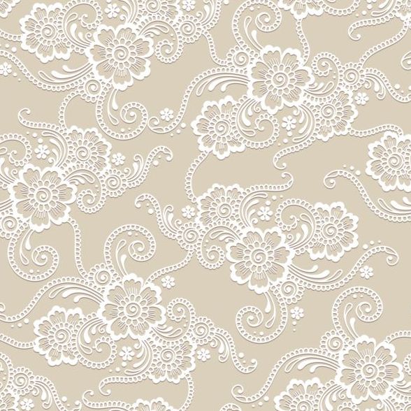 White lace pattern seamless vector