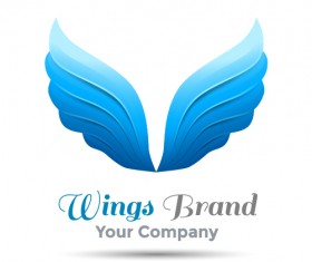 Wings brand logo vector