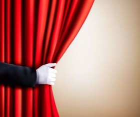 Award ceremony red curtain background vector free download