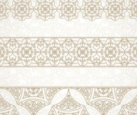 beige decor pattern borders vector