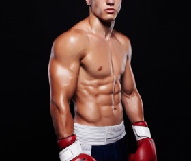 black background male boxer HD picture