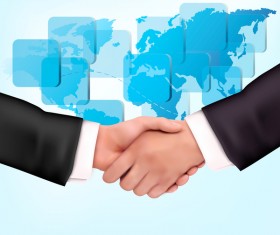 handshake with business background vector 01