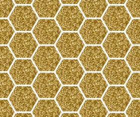hexagon pattern golden pattern vector