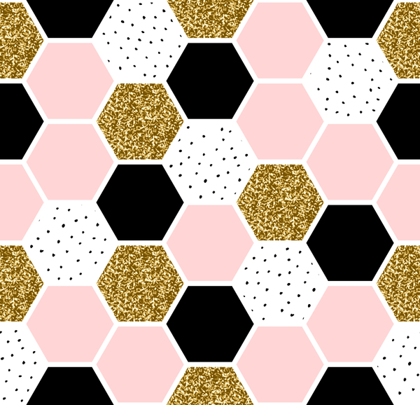 hexagon pattern seamless vector set 01