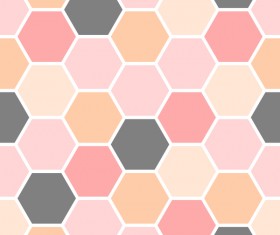 hexagon pattern seamless vector set 02