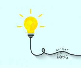 light bulb with ideas vector template 01