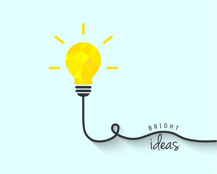 light bulb with ideas vector template 01