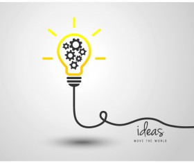 light bulb with ideas vector template 03