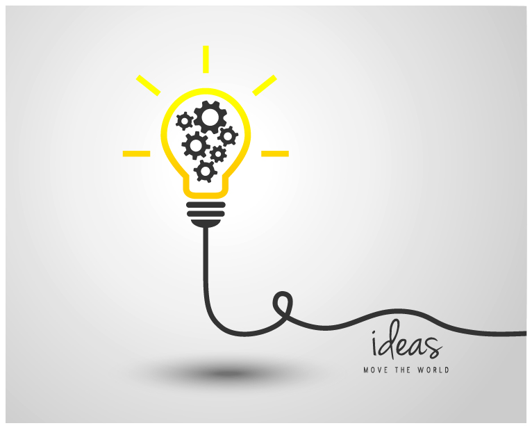 light bulb with ideas vector template 03