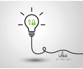 light bulb with ideas vector template 05