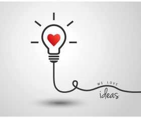light bulb with ideas vector template 06