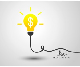 light bulb with ideas vector template 08
