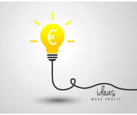 light bulb with ideas vector template 09