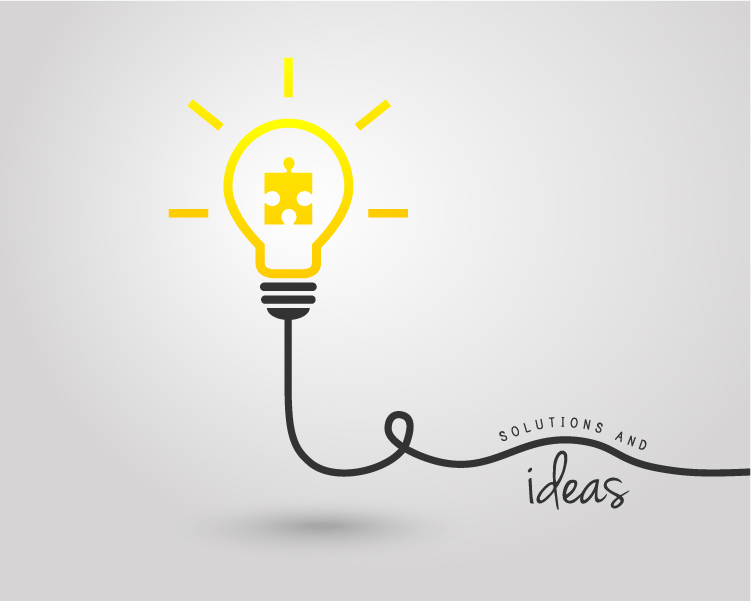 light bulb with ideas vector template 10